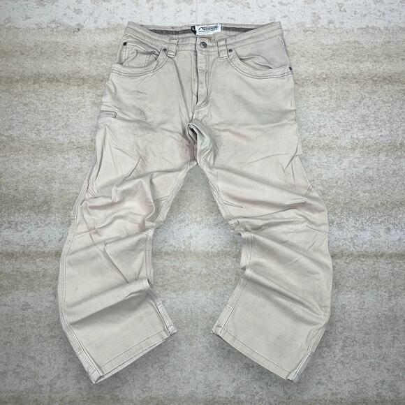Vintage Y2K Mountain Khakis Pants 34x30 Regular Straight Leg Fit Light Tan - Picture 2 of 5